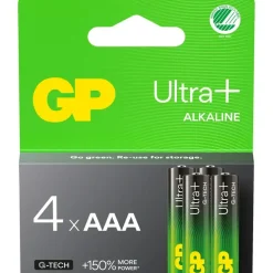 Batteri GP Ultra Plus Alkaline AAA 4-pak - 4 stk