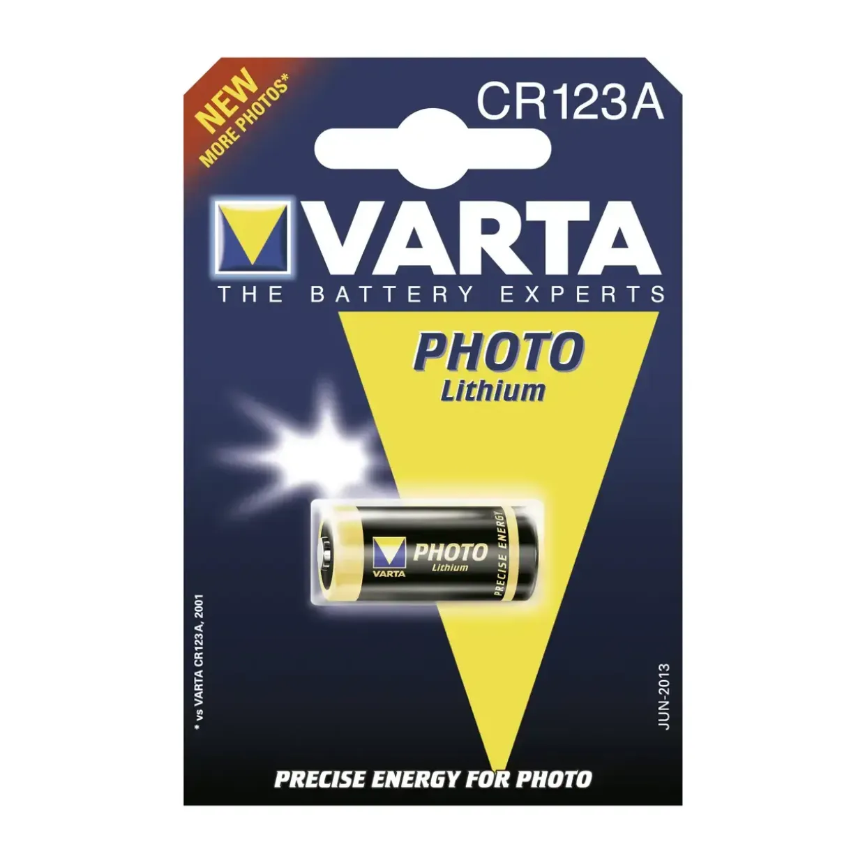 Batteri Lithium photo Varta - CR 123 A 3V 1430 mAh