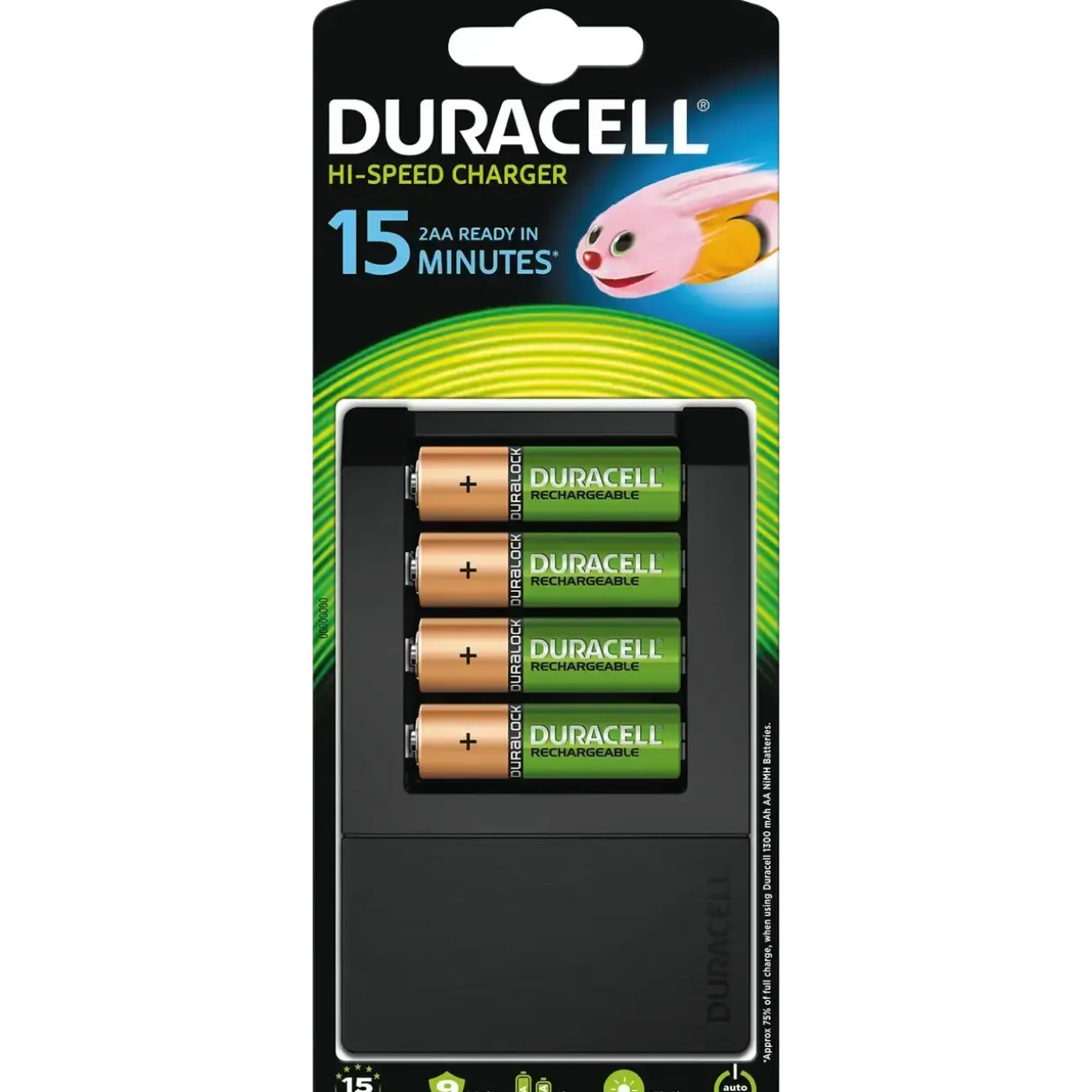 Batterioplader Duracell 15 minutters oplader