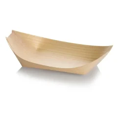 Båd bakke 170x90x25mm Træ natur - 24 pk x 100 stk/krt