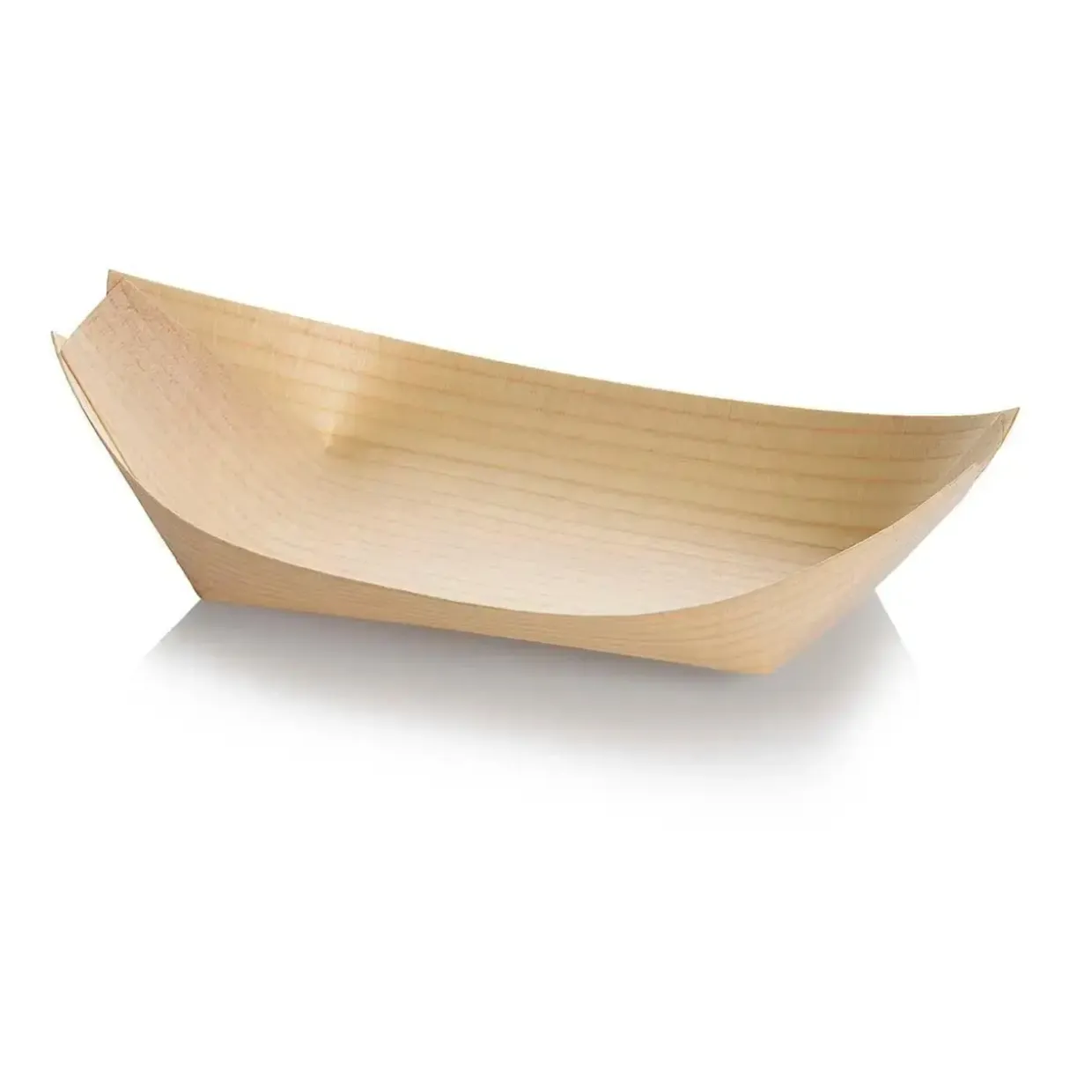 Båd bakke 170x90x25mm Træ natur - 24 pk x 100 stk/krt