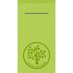 Bestikserviet, Love Nature, 1/8 fold, 40x40cm, olivengrøn, Linclass - 300 stk