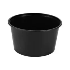 Bæger 450 ml Ø120x65 mm Rund PP Sort - 10 ps x 50 stk/krt