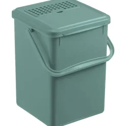 Bio affaldsspand Rotho 22,5x23x27cm 9 L mørkegrøn plast med kulfilter i låget