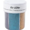Bio-glitter, ass. farve, 6x13 g - 1 stk