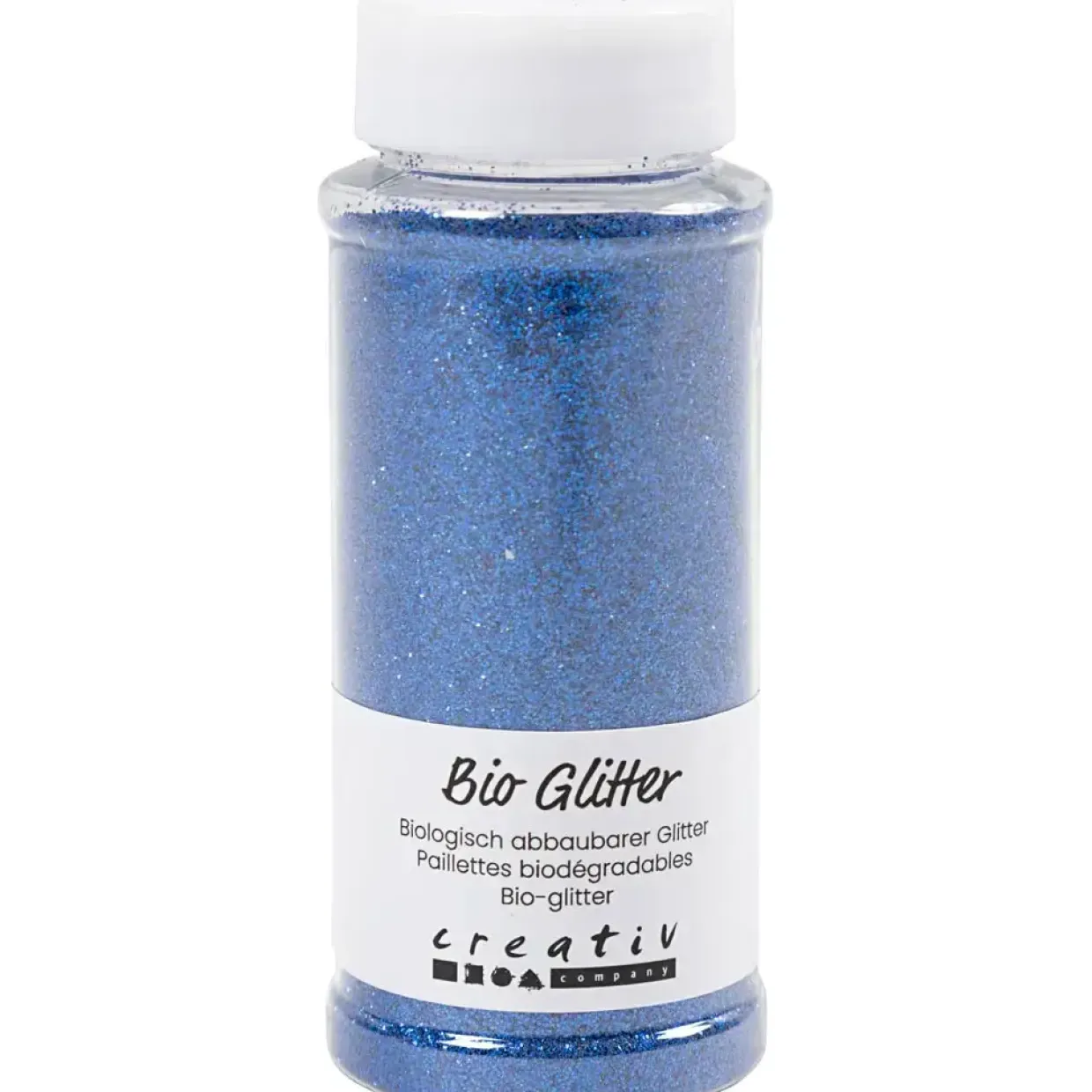 Bio-glitter, blå, 110 g - 1 stk