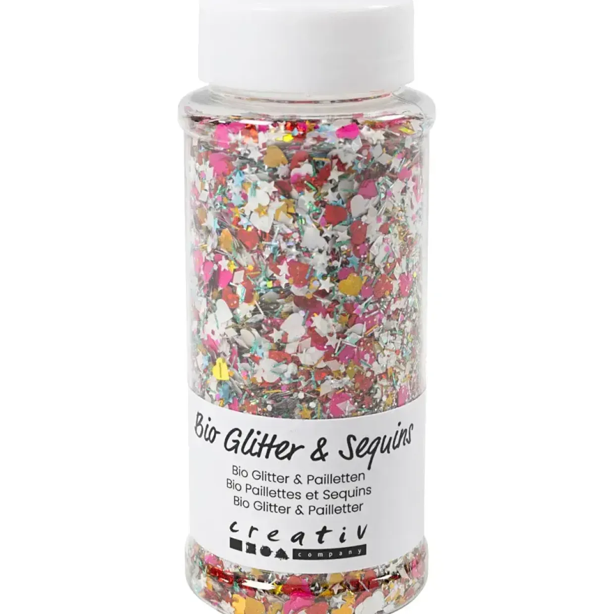 Bio Glitter & Pailletter – Assorterede farver – 70 g – 1 stk