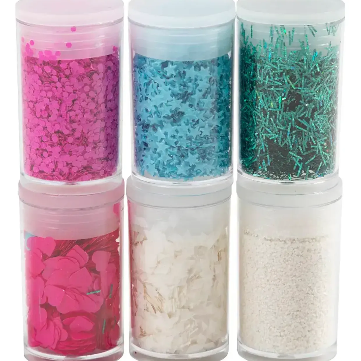 Bio Glitter & Pailletter, pastelfarver, 6x5 g - 1 pak