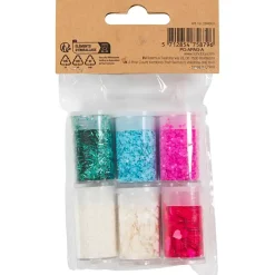 Bio Glitter & Pailletter, pastelfarver, 6x5 g - 1 pak