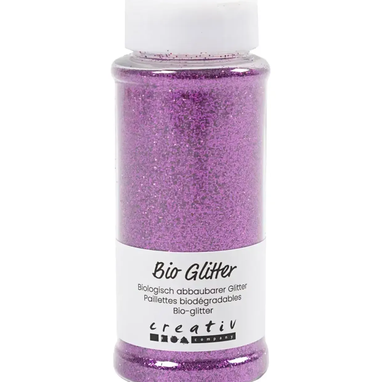 Bio-glitter, pink, 110 g - 1 stk