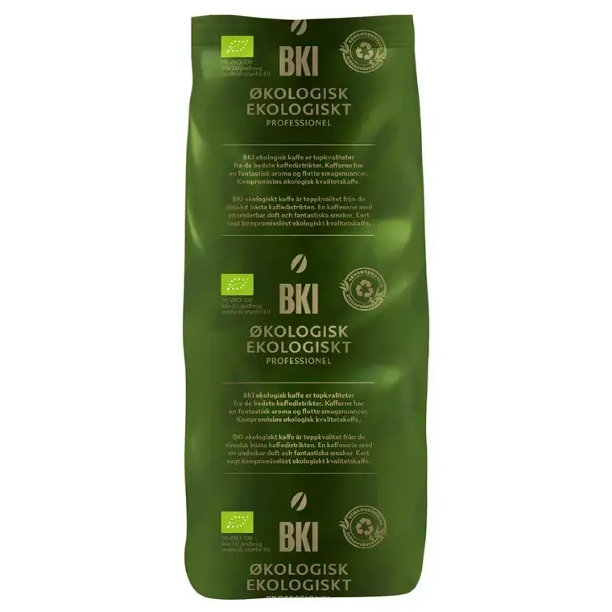 BKI Økologisk kaffe - 500 gram kaffepulver - 16 stk