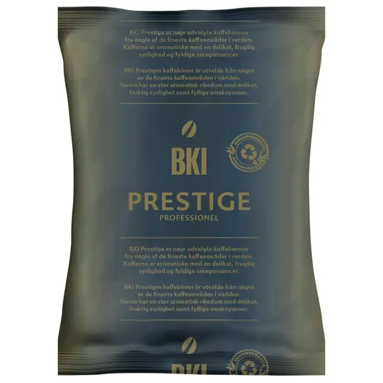 BKI Luxus kaffe formalet - 65 grams pose - 100 stk