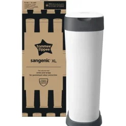 Blespand, Sangenic Twist&Click XL, hvid, plast, med gråt låg
