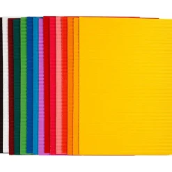 Bølgekarton, ark 25x35 cm, 80 g, 15 ass. ark/ 1 pk.