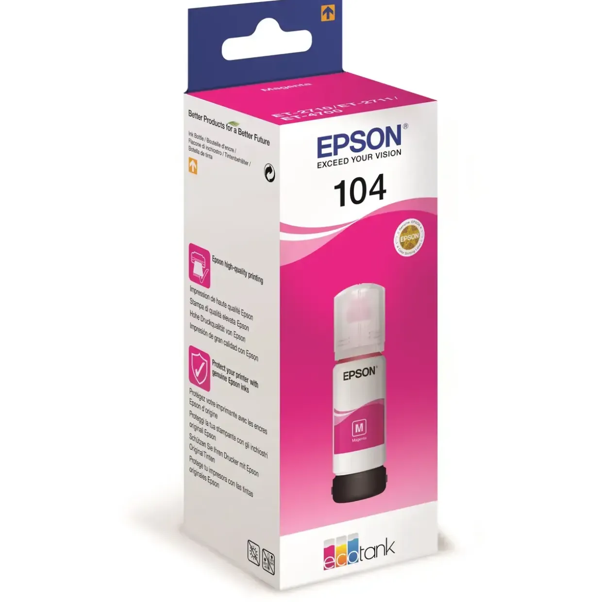 Blækflaske - Epson T104 EcoTank - Magenta