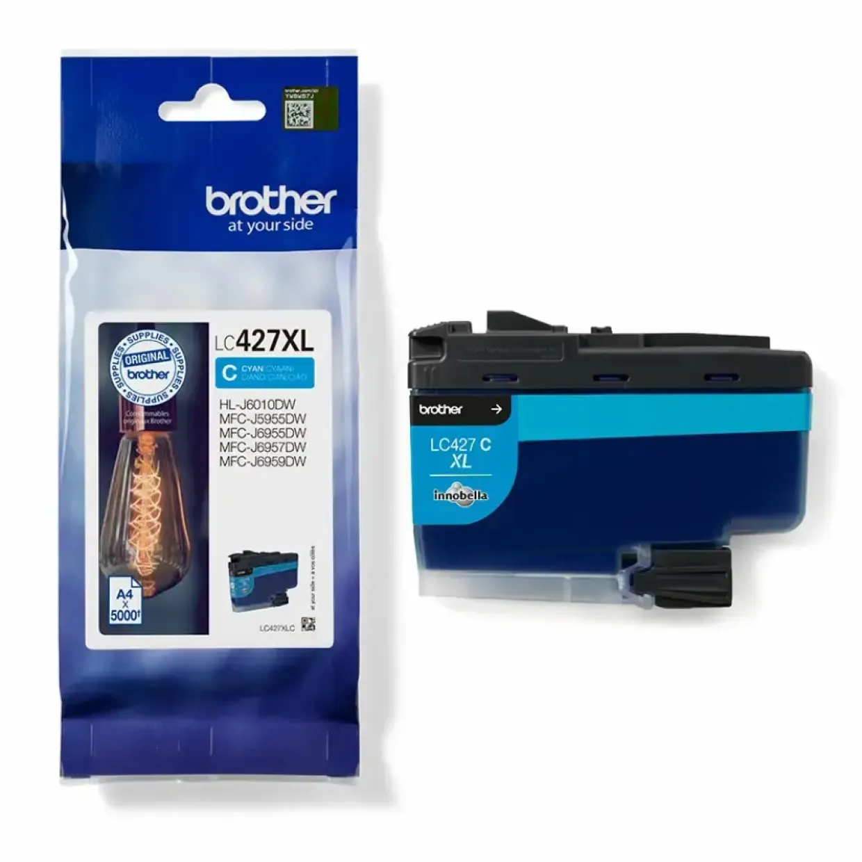 Blækpatron Brother LC427XLC ink cartridge cyan - 5.000 sider