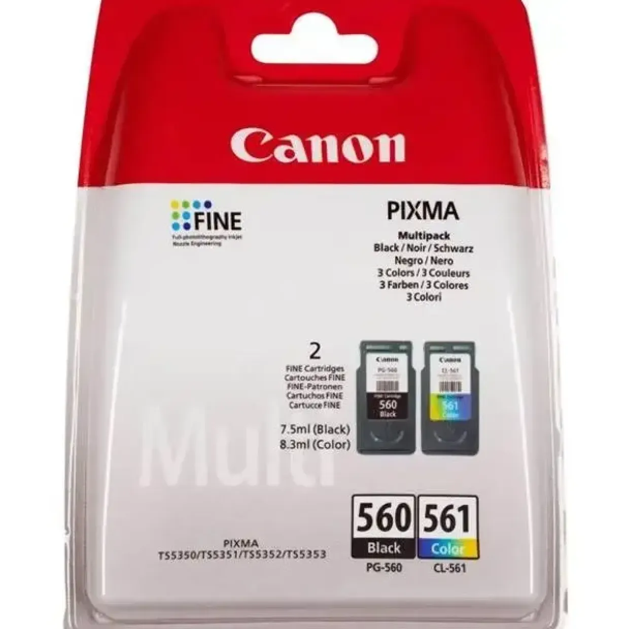 Blækpatroner - Canon PG-560/CL-561 Photo Value Pack - Sort/Farve + Fotopapir - 50 ark