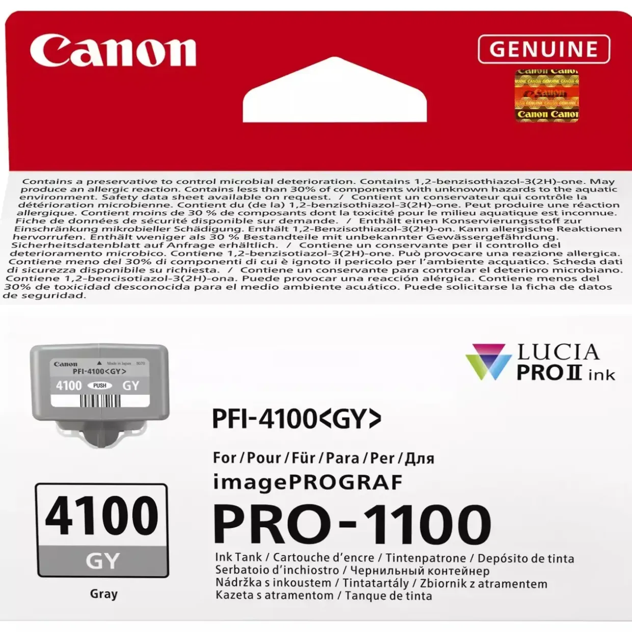 Blæktank - Canon PFI-4100 GY - Grey - 700 ml
