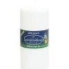 Bloklys 13cm Ø5,8cm hvid 31 timer 100% stearin - 10 stk