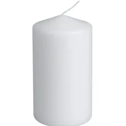 Bloklys, hvid, 55 timer, 12 cm, Ø7 cm - 12 stk