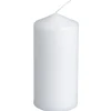 Bloklys, hvid, 35 Timer, 12 cm, Ø6 cm - 12 stk