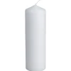 Bloklys - 55 timer - 18 cm - Ø6 cm - Hvid - 12 stk