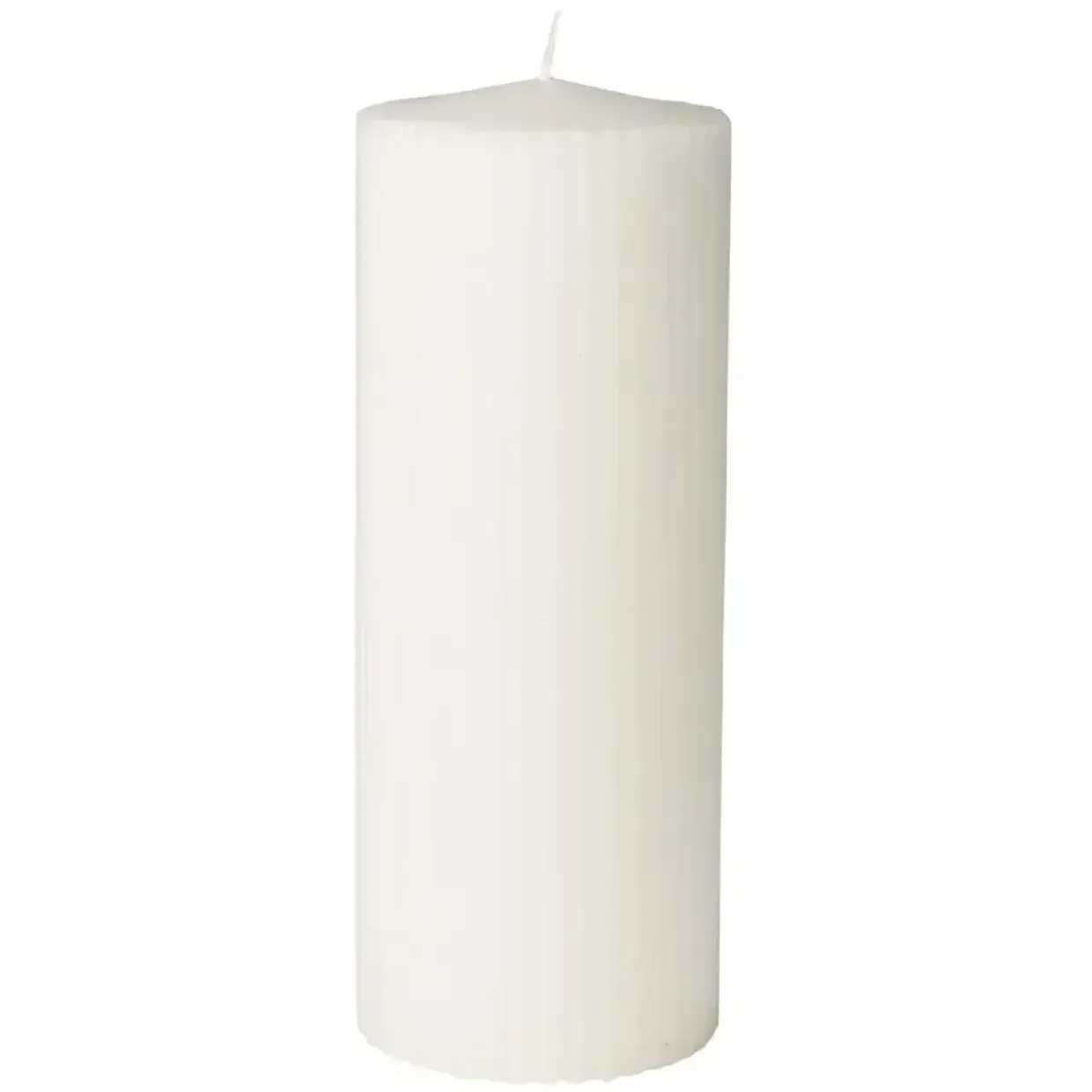Bloklys 77 timer hvid rillet 7x18 cm - 12 stk