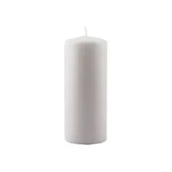 Bloklys Ø78x195 mm Brændetid 112 timer Hvid - 6 stk/krt
