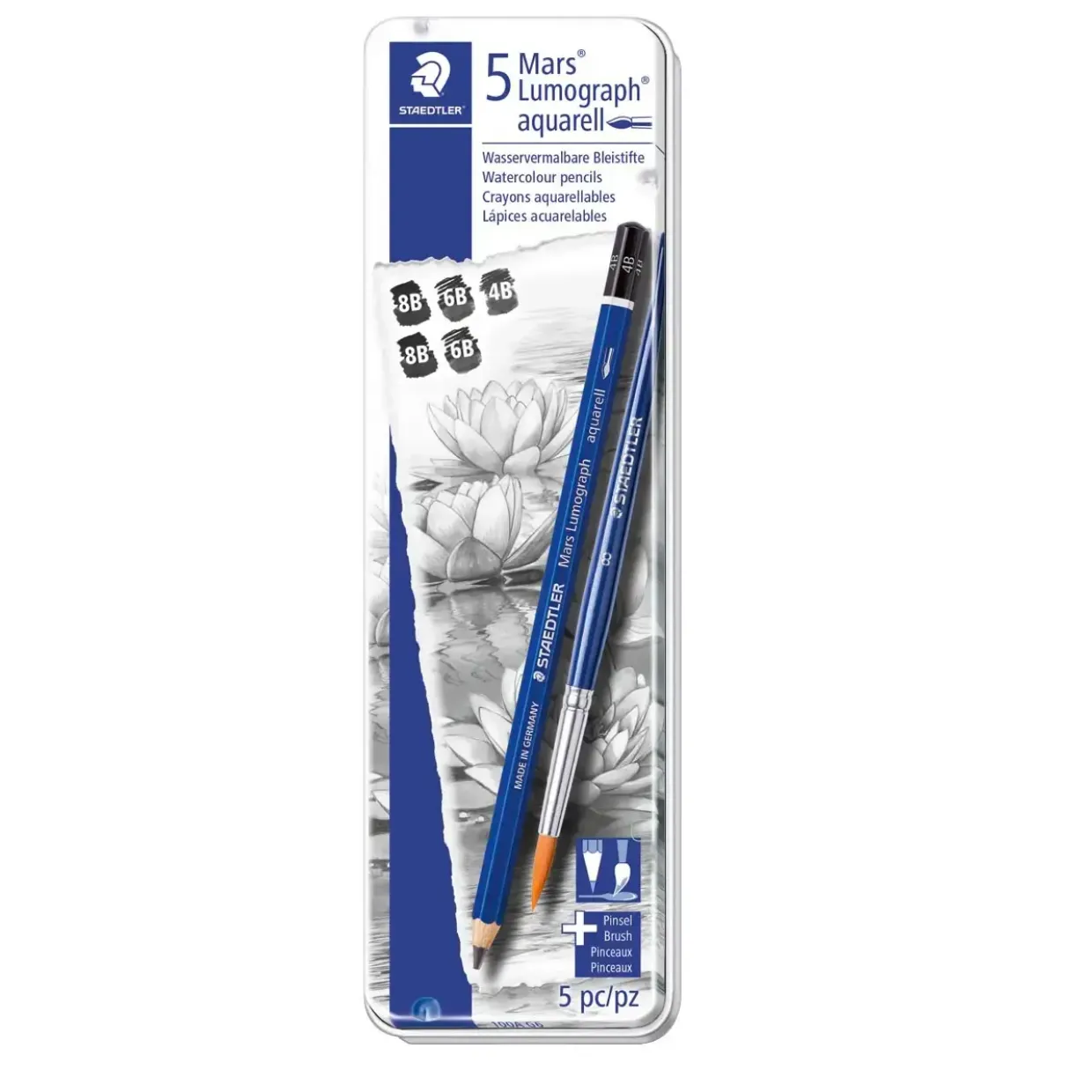 Blyanter Staedtler Mars Lumograph Aquarell+pensel ass