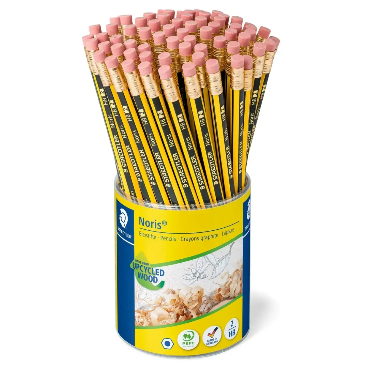 Blyanter Staedtler Noris HB Upcycled Wood m/topgummi (72)