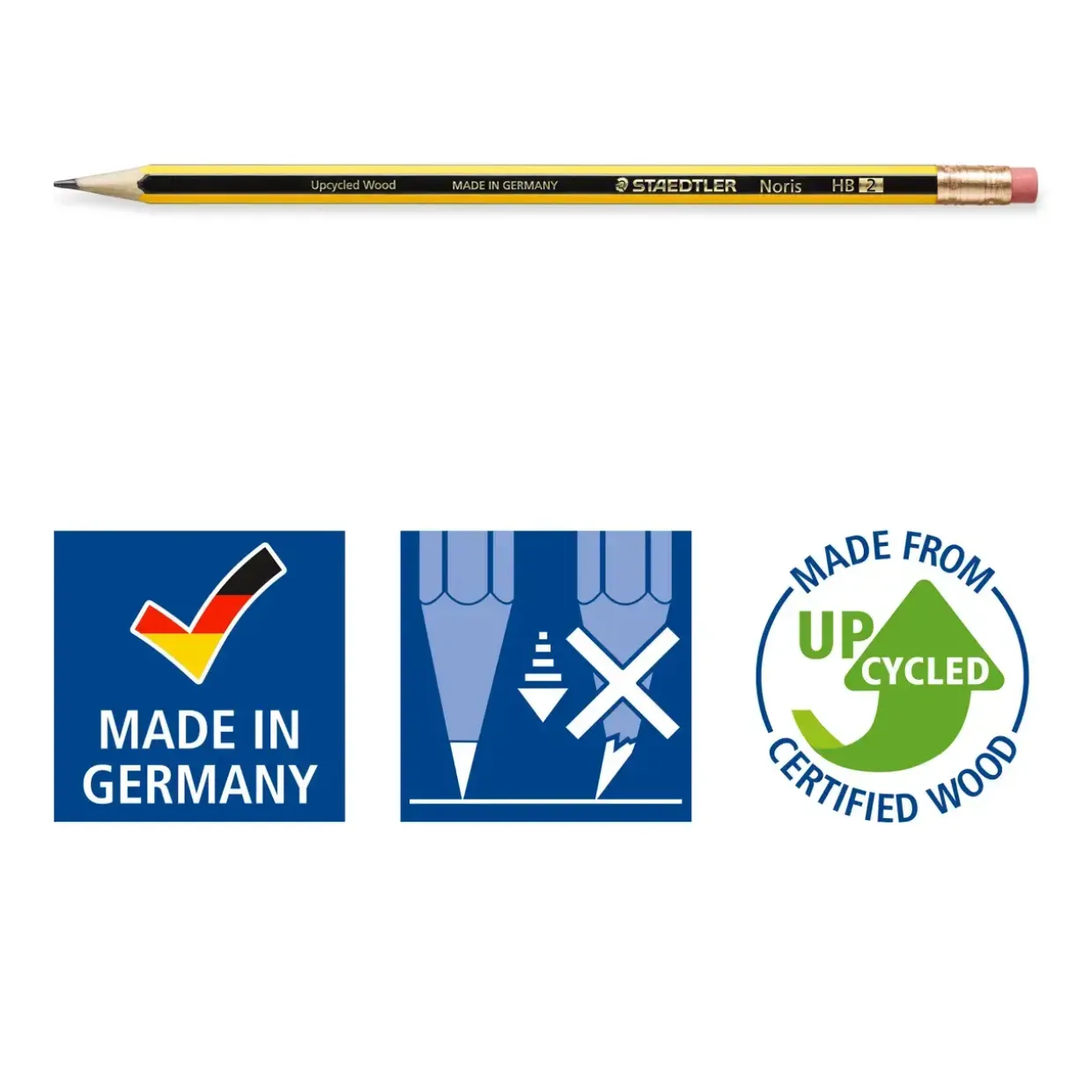 Blyanter - Staedtler Noris 122 - Med viskelæder HB - 12 stk