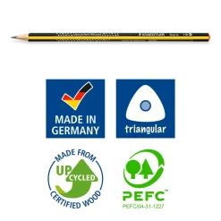 Blyanter Staedtler Noris Upcycled Wood trekantet HB (3)