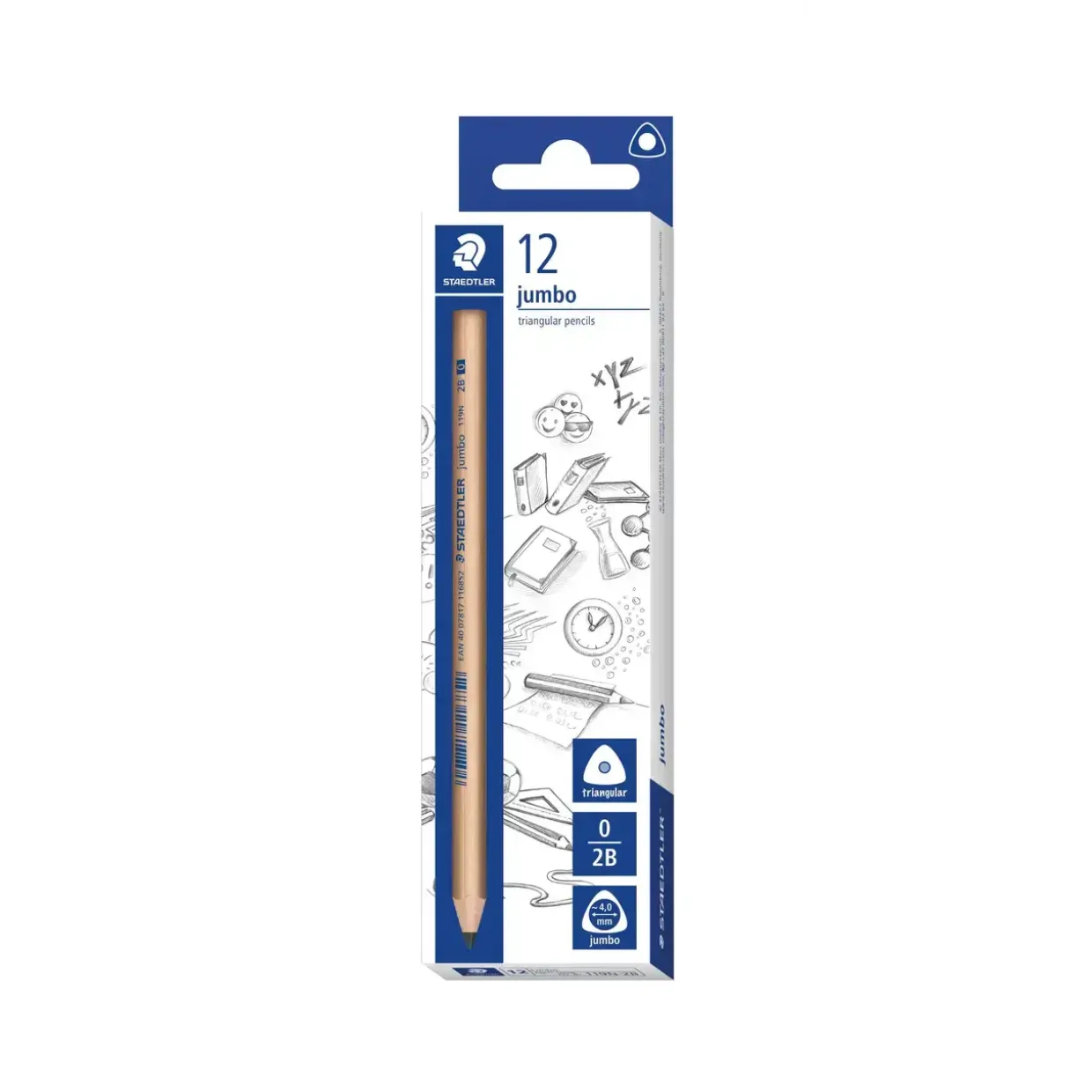 Blyant Jumbo Natur Staedtler 2B 100%