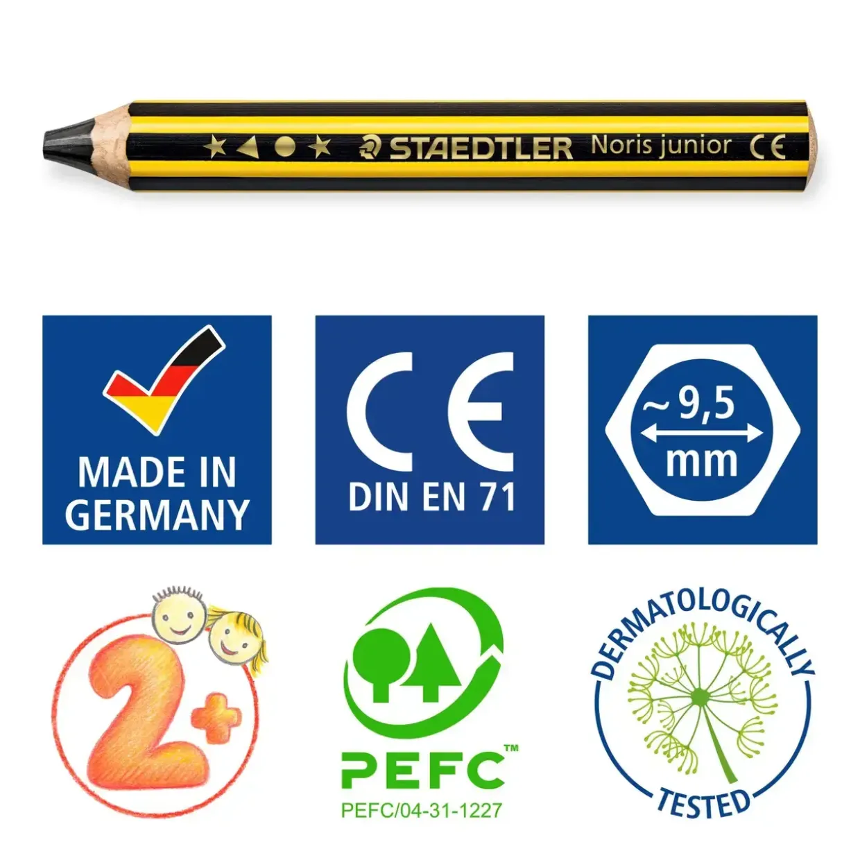Blyant Noris Junior Staedtler 2B blister (1)