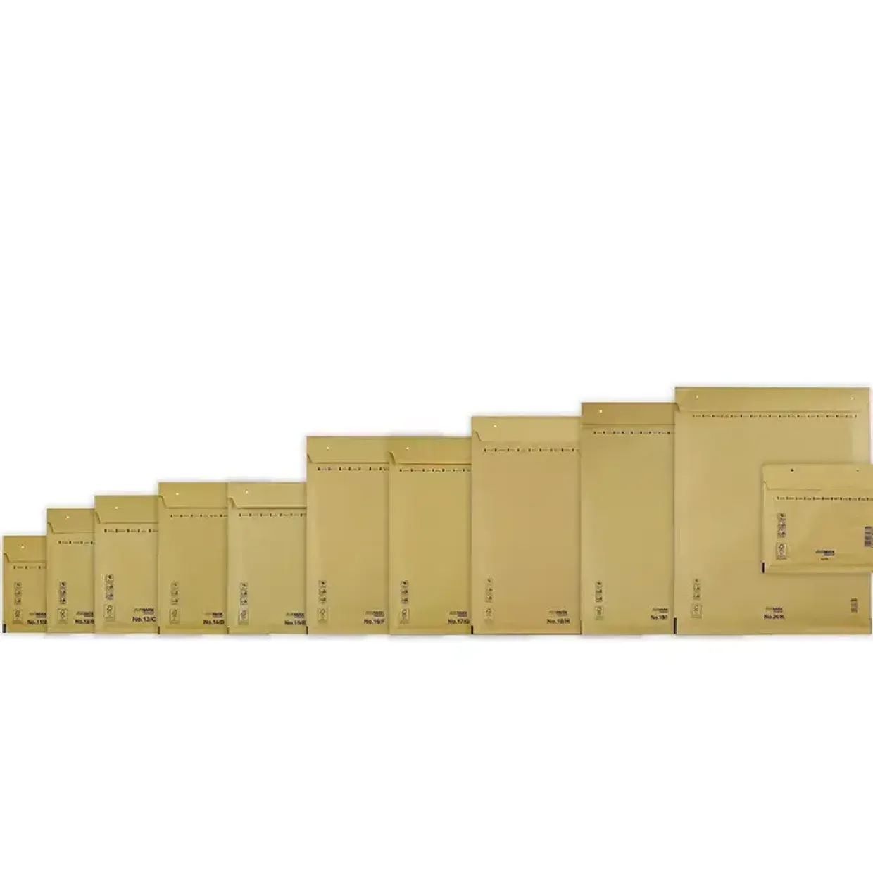 Boblekuverter Airmax 200x175mm brun CD indv. 180x165mm - 100 stk pr pakke