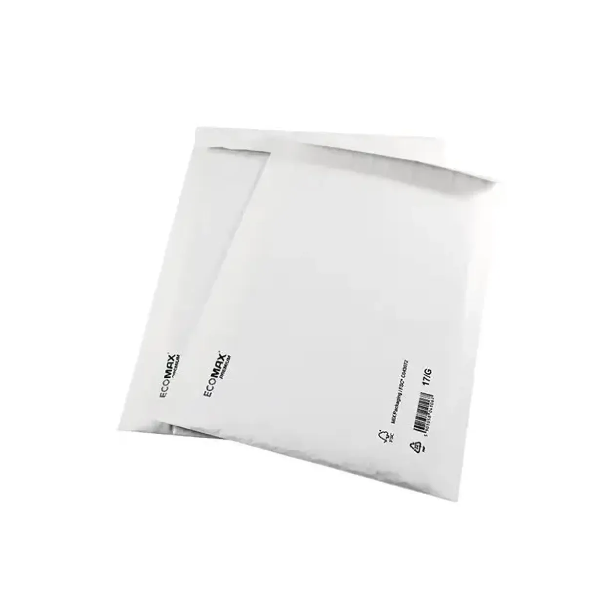Boblekuverter Ecomax 240x285mm hvid No. 15/E indv. 215x265mm - 100 stk pr pakke