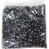 Bogstavperler, A-Ø, diam. 7 mm, hulstr. 1,2 mm, sort, 165 g/ 1 pk.