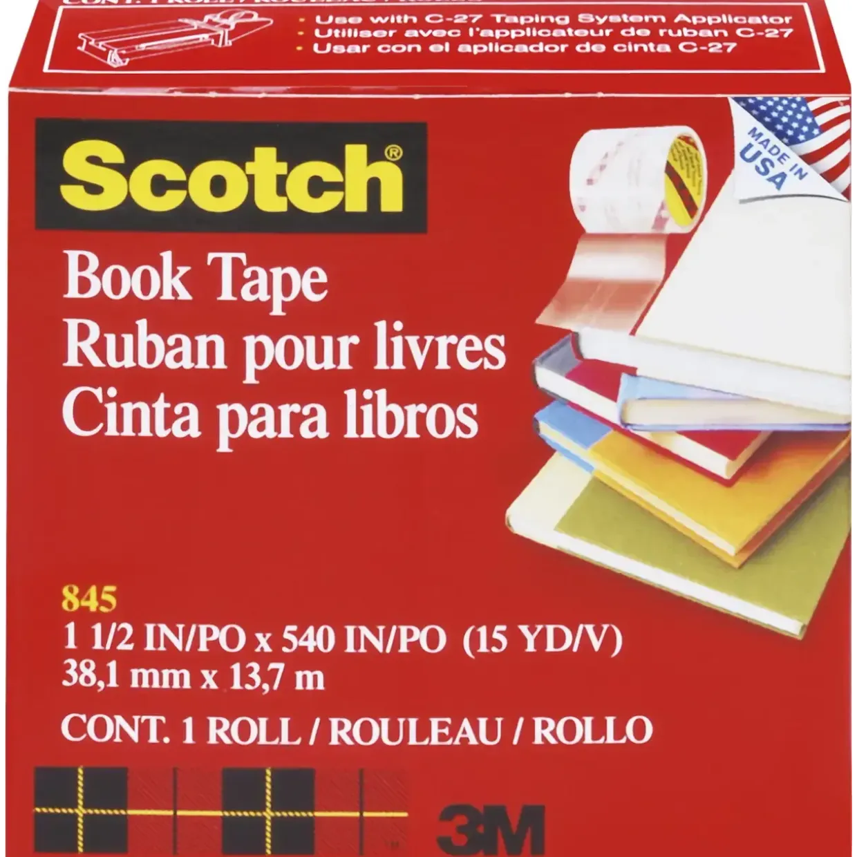 Bogtape - 3M - Scotch - Klar - 38mm x 14m - 24 stk