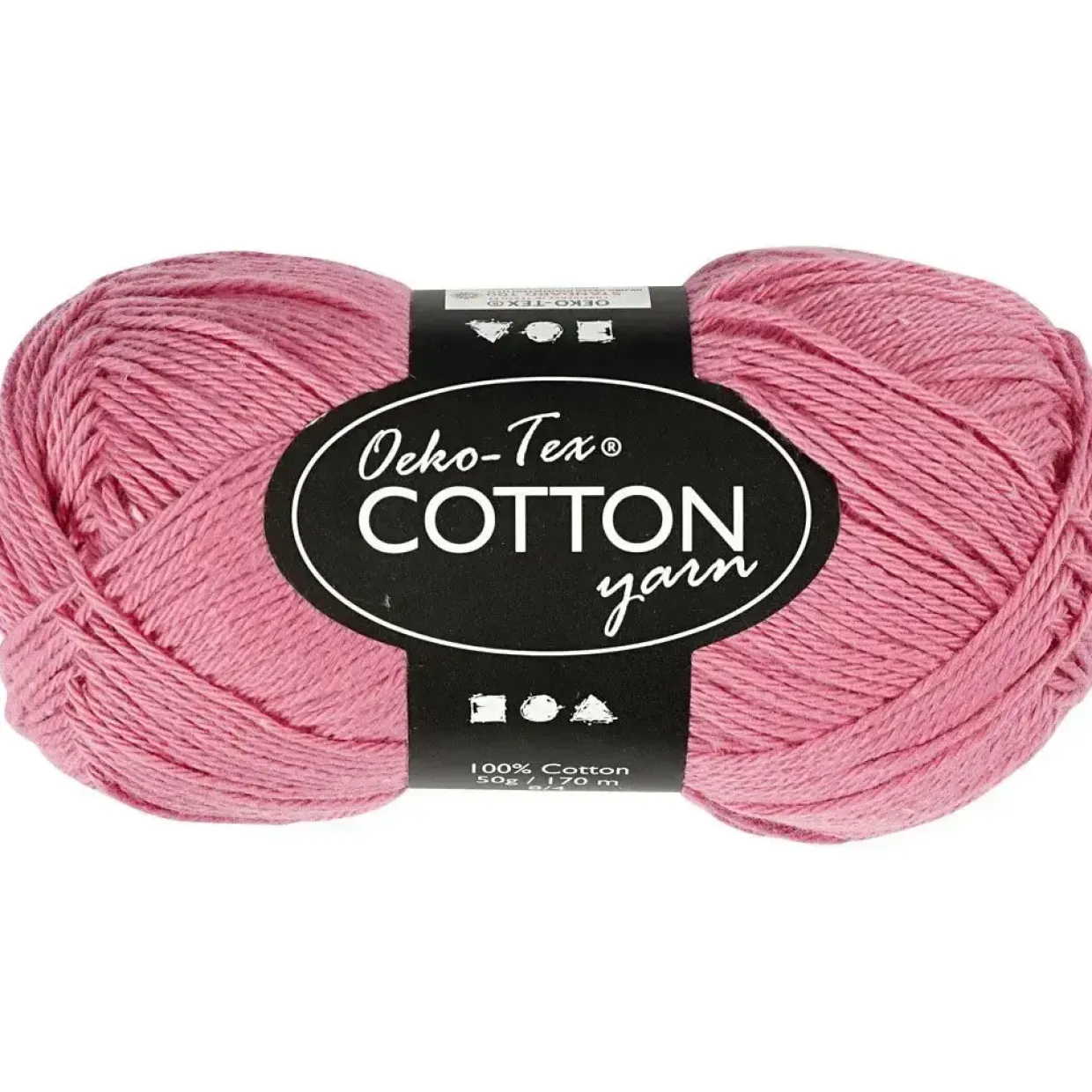 Bomuldsgarn længde 170 meter 8|4 mørk rosa - 50 gram