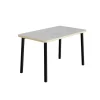 Bord Add 590, L1200xB700xH720 mm, lys grå, lyddæmpende linoleum, sort stel