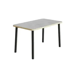 Bord Add 590, L1200xB700xH720 mm, lys grå, lyddæmpende linoleum, sortoliven stel