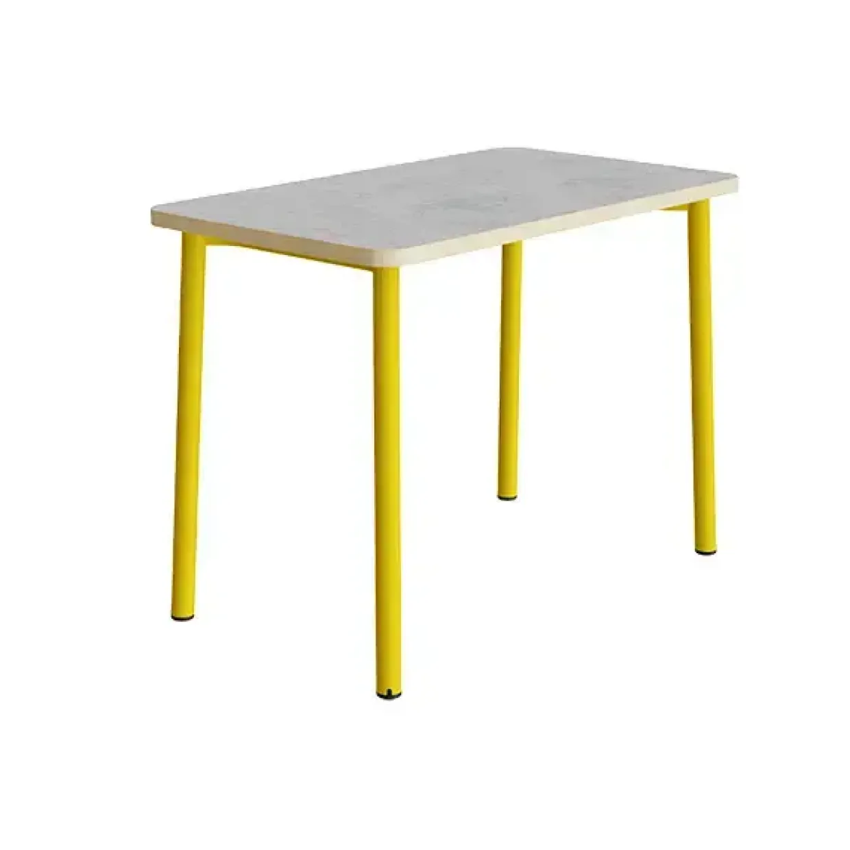 Bord Add 590, L1200xB700xH720 mm, lys grå, lyddæmpende linoleum, hvidt stel