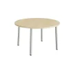 Bord Add 590, Ø1200 mm, højde 720 mm, lyddæmpende birk laminat på alu stel