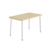 Bord Add 590, 1200x700 mm højde 720 mm med birk laminat, hvidt stel