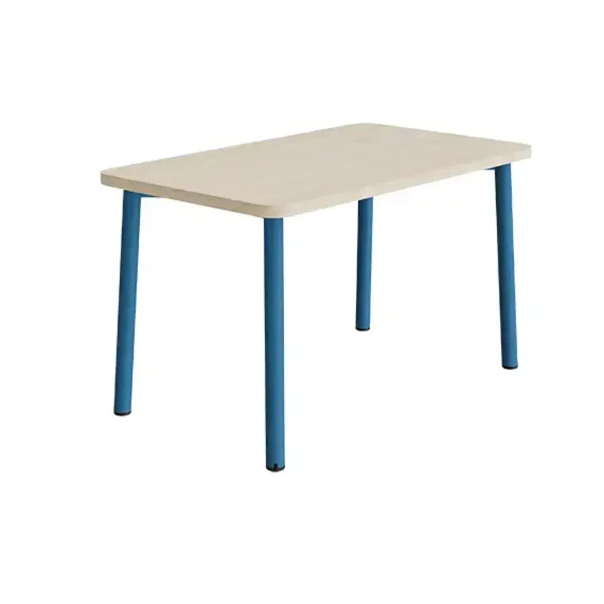 Bord Add 590, 1200x700 mm højde 720 mm med hvidpigmenteret eg, blåt stel