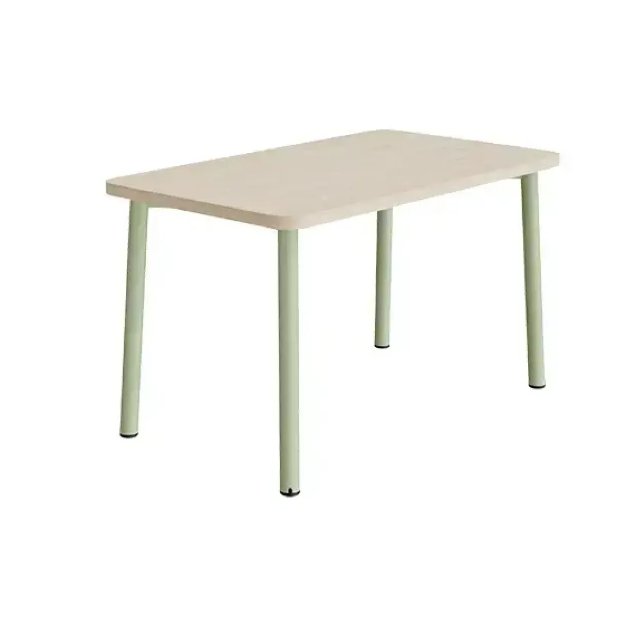 Bord Add 590, 1200x700 mm højde 720 mm med hvidpigmenteret eg, grønt stel
