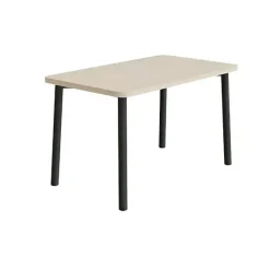 Bord Add 590, 1200x700 mm højde 720 mm med lydabsorberende hvidpigmenteret eg, sortoliven stel