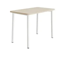 Bord Add 590, 1200x700 mm højde 900 mm med lydabsorberende hvidpigmenteret eg, hvidt stel