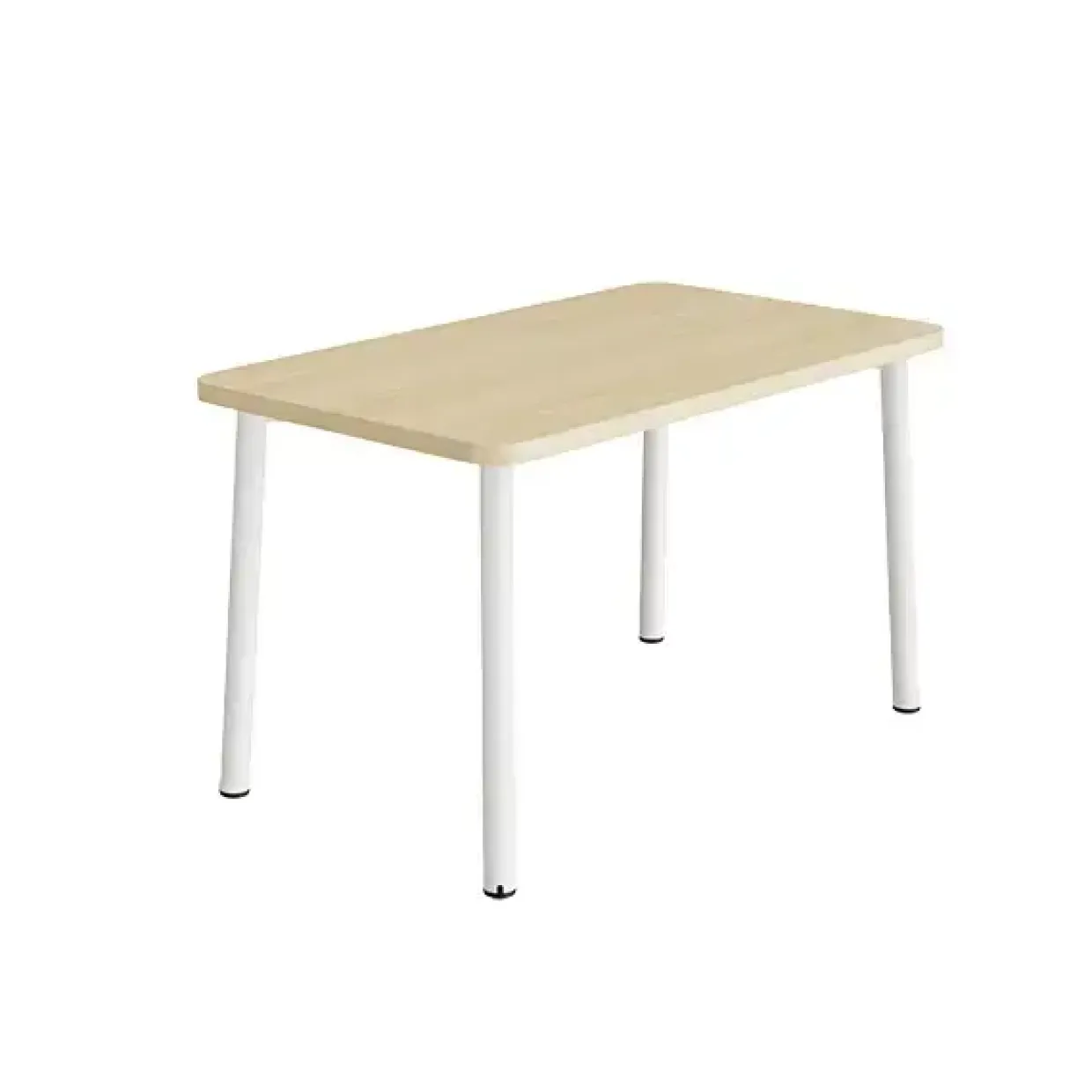 Bord Add 590, 1200x700 mm højde 720 mm med lydabsorberende birk laminat, hvidt stel