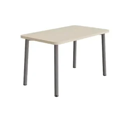 Bord Add 590, 1200x700 mm højde 720 mm med lydabsorberende hvidpigmenteret eg, gråt stel